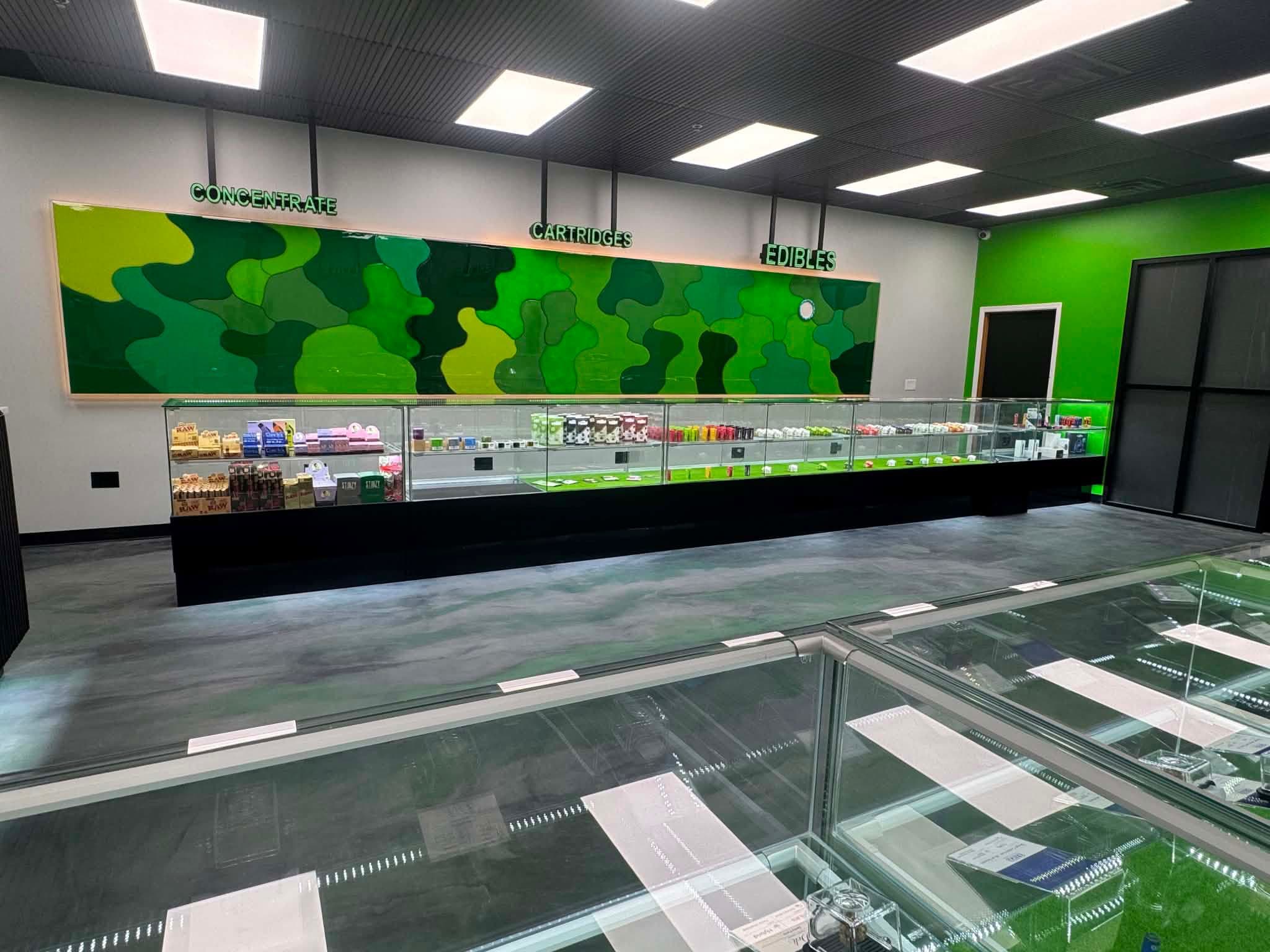 Urban Green flower and product display cases