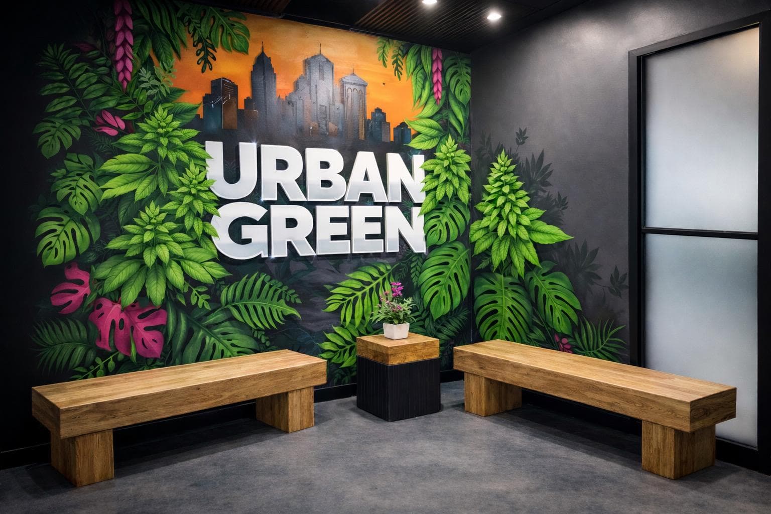 Urban Green interior mural