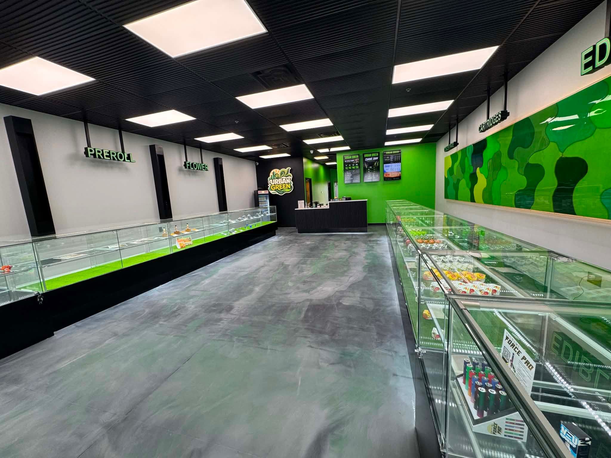 Urban Green Dispensary retail floor in Brooklyn Park